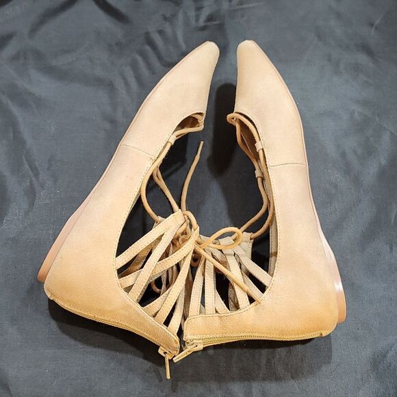 BRAND NEW COCONUT BY MATISSE POINTED TOE LACE UP WOMEN'S BALLET FLAT SHOE - Picture 10 of 14
